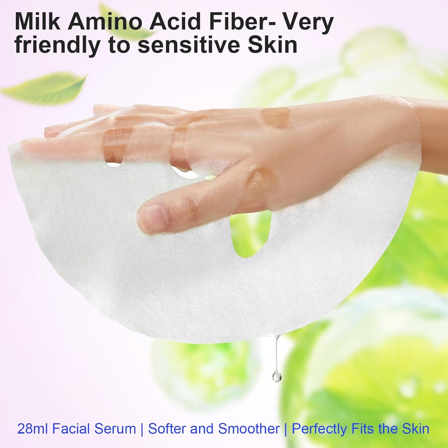 Madecassoside Sheet Mask Blemish Repair, Collagen Face Mask- Hyaluronic Acid, Niacinamide, Panthenol, Centella Facial Masks for Sooth, Hydration, Firming, Korean Skin Care, Stocking Stuffers